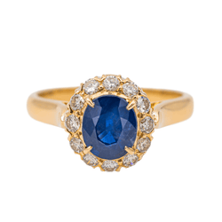 Bague Marguerite Or rose Saphir - Castafiore