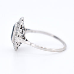 Bague Marguerite Or Saphir et Diamants - Art Déco - Castafiore