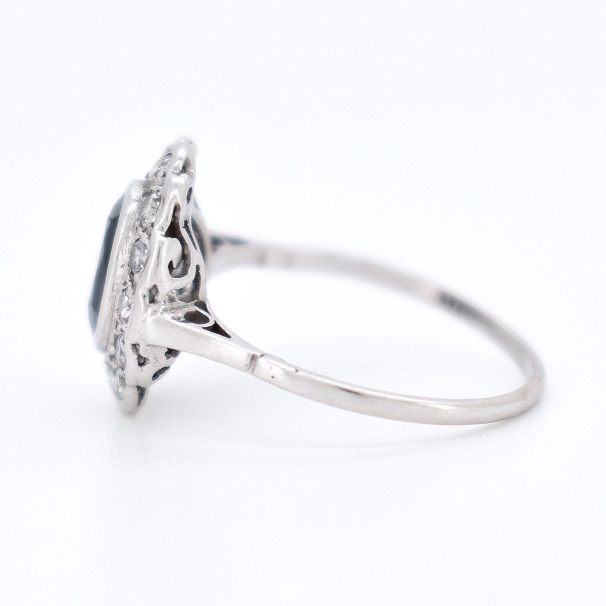 Bague Marguerite Or Saphir et Diamants - Art Déco - Castafiore