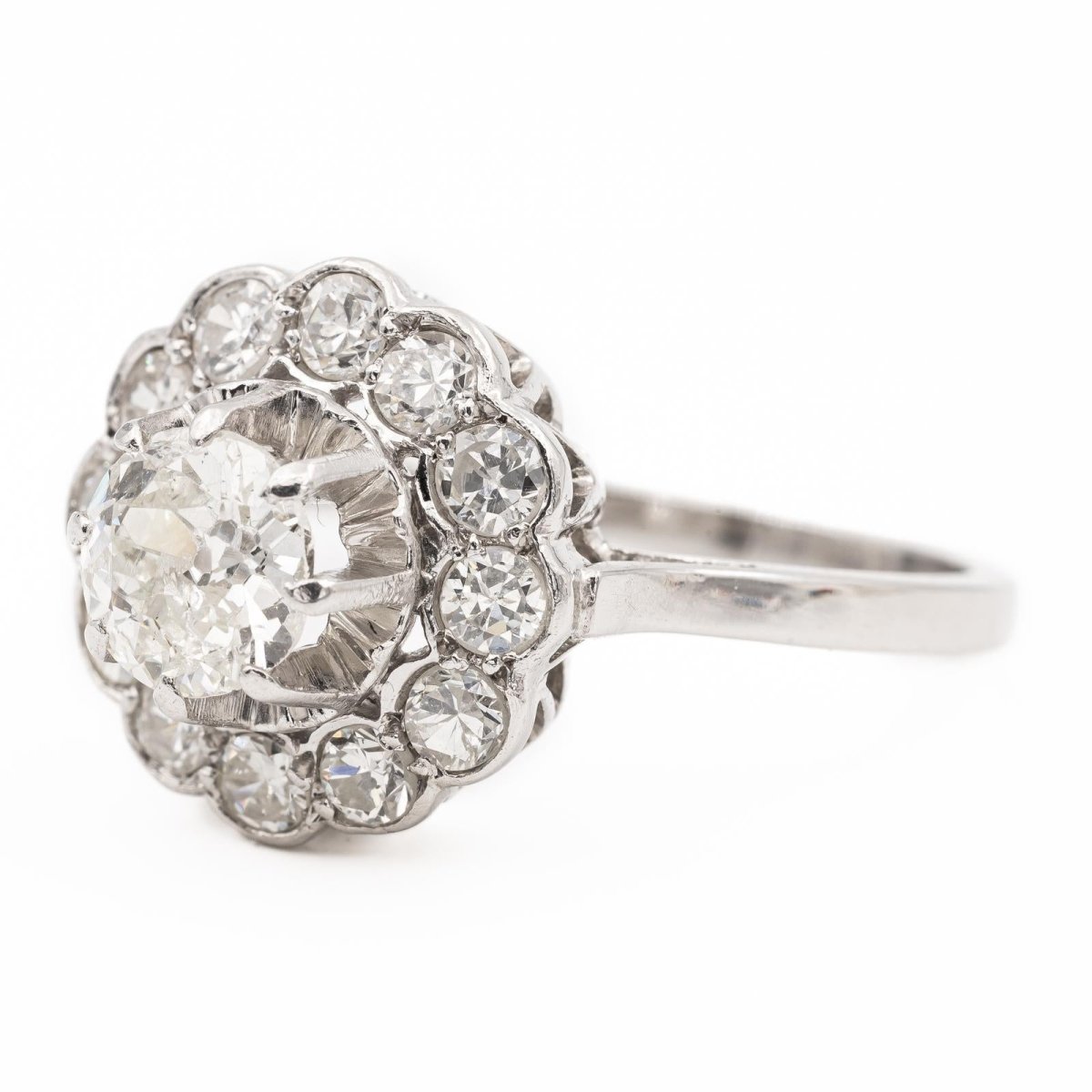 Bague Marguerite Platine Diamant - Castafiore