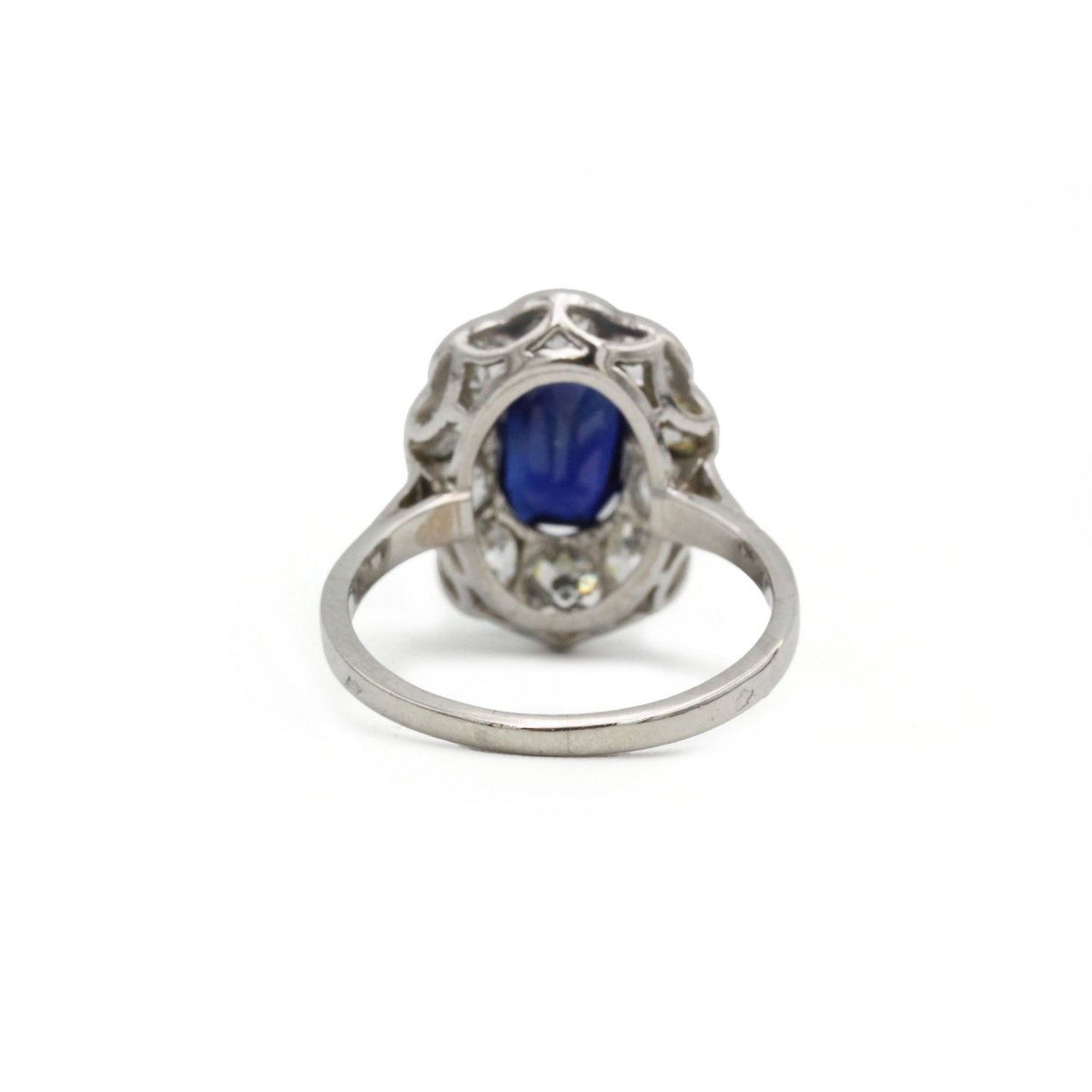 Bague Marguerite - Platine, Diamants & Saphir - Castafiore