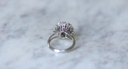 Bague Marguerite Rubis Birman Non Chauffé 1.60 Cts et Diamants - Castafiore