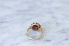 Bague marguerite rubis cabochon et diamants - Castafiore