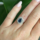 Bague Marguerite Saphir Naturel et Diamants - Castafiore