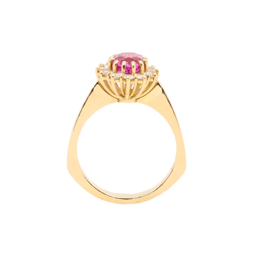 Bague marguerite saphir rose 1,3 ct - Castafiore