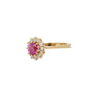 Bague marguerite saphir rose 1,3 ct - Castafiore