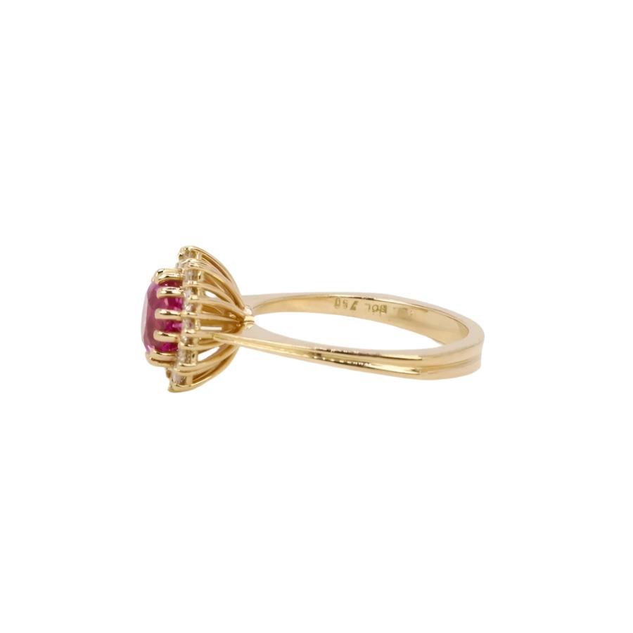 Bague marguerite saphir rose 1,3 ct - Castafiore