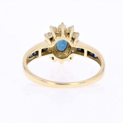 Bague marguerite saphirs diamants et saphirs calibrés - Castafiore