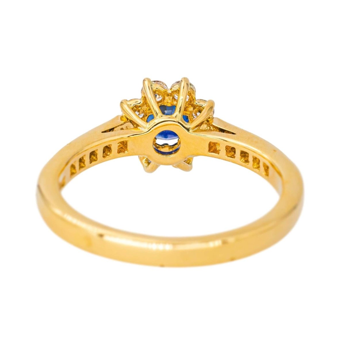 Bague Marguerite TIFFANY & CO. en or jaune, saphir et diamants - Castafiore