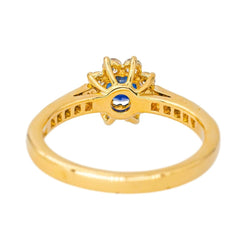 Bague Marguerite TIFFANY & CO. en or jaune, saphir et diamants - Castafiore