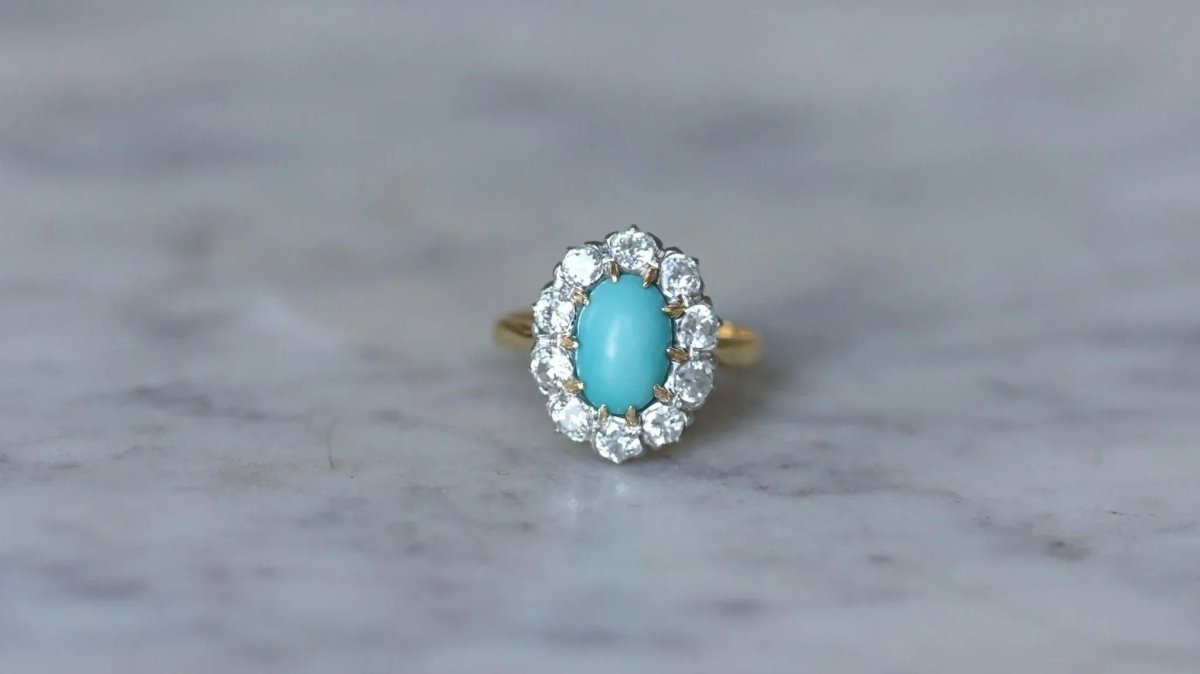 Bague Marguerite Turquoise et Diamants - Castafiore