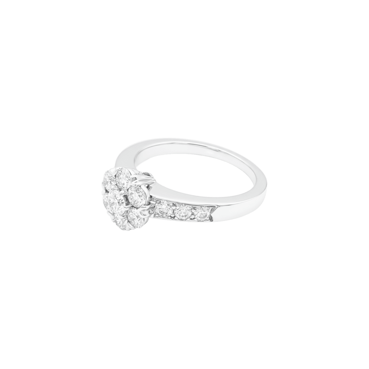 Bague Marguerite VAN CLEEF & ARPELS "Fleurette" PM en or blanc et diamants - Castafiore