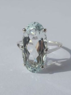 Bague Marquise Aigue - marine Or blanc - Castafiore