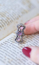 Bague marquise améthystes et diamants - Castafiore