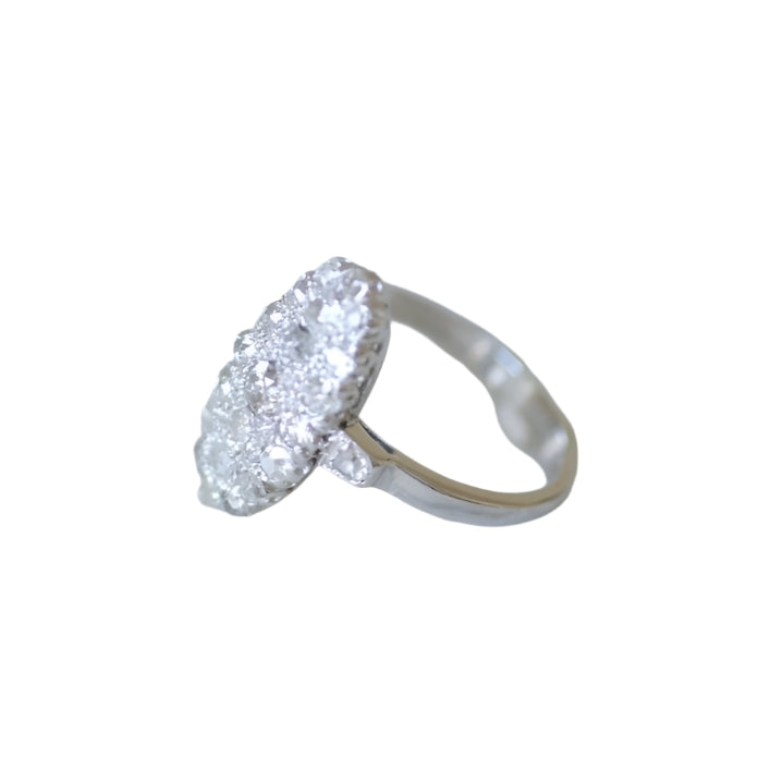 Bague Marquise Ancienne diamants - Castafiore
