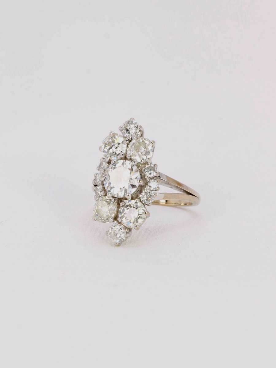 Bague marquise diamants 3,1 carats - Castafiore
