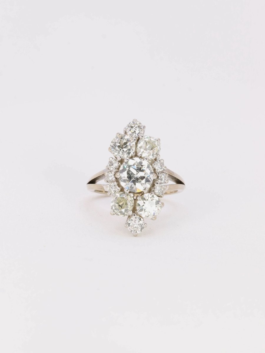 Bague marquise diamants 3,1 carats - Castafiore