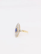 Bague marquise diamants saphir - Castafiore