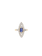 Bague marquise diamants saphir - Castafiore