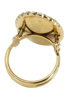 BAGUE MARQUISE ÉMAIL OPALES ET DIAMANT - Castafiore