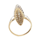 bague marquise en or bicolore et diamants - Castafiore