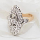 Bague marquise en or bicolore et diamants - Castafiore