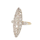 bague marquise en or bicolore et diamants - Castafiore