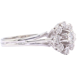 Bague Marquise en or blanc et diamants - Castafiore