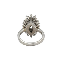 Bague Marquise en or blanc et diamants - Castafiore