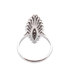 Bague Marquise en or blanc et diamants - Castafiore