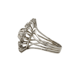 Bague Marquise en or blanc et diamants - Castafiore