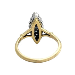 Bague Marquise en or blanc, or jaune et diamants - Castafiore