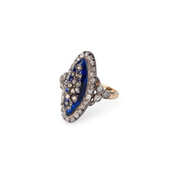Bague Marquise en or et diamants - Castafiore