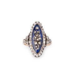 Bague Marquise en or et diamants - Castafiore