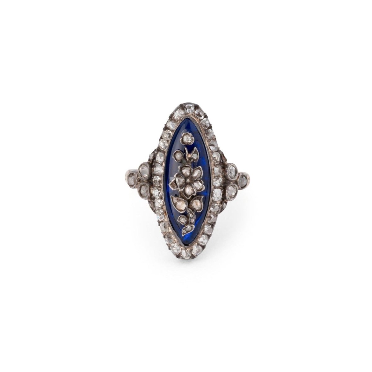 Bague Marquise en or et diamants - Castafiore