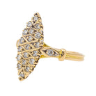 Bague Marquise en or jaune et diamant - Castafiore