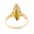 Bague Marquise en or jaune et diamant - Castafiore