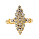 Bague Marquise en or jaune et diamant - Castafiore