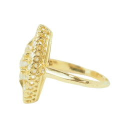 Bague Marquise en or jaune et diamants - Castafiore