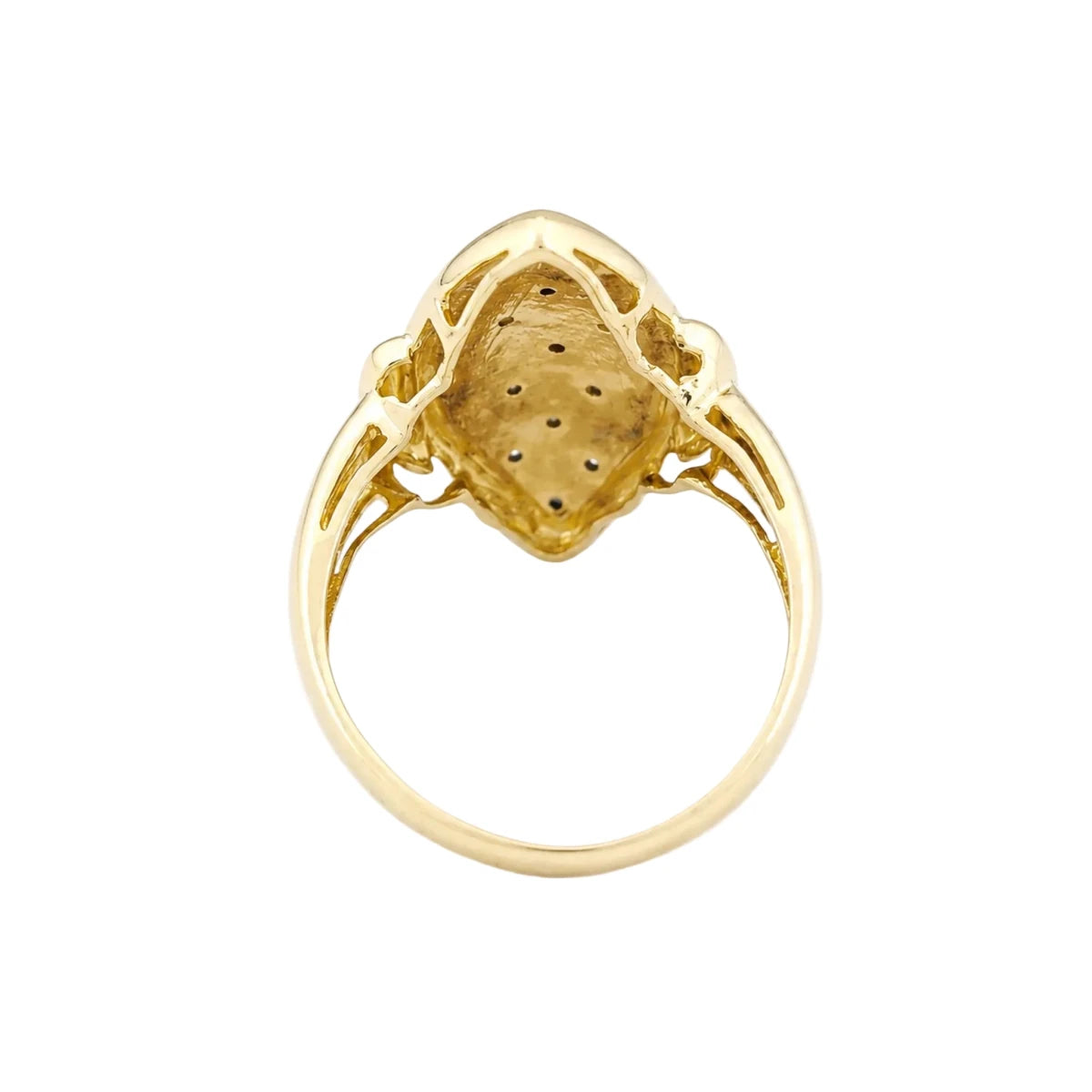 Bague Marquise en or jaune et diamants - Castafiore