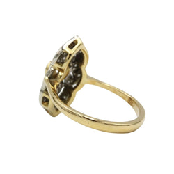 Bague Marquise en or jaune et diamants - Castafiore