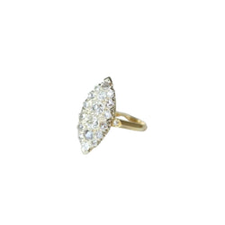Bague Marquise en or jaune et diamants - Castafiore