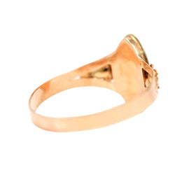 Bague Marquise en or jaune, perles et strass - Castafiore