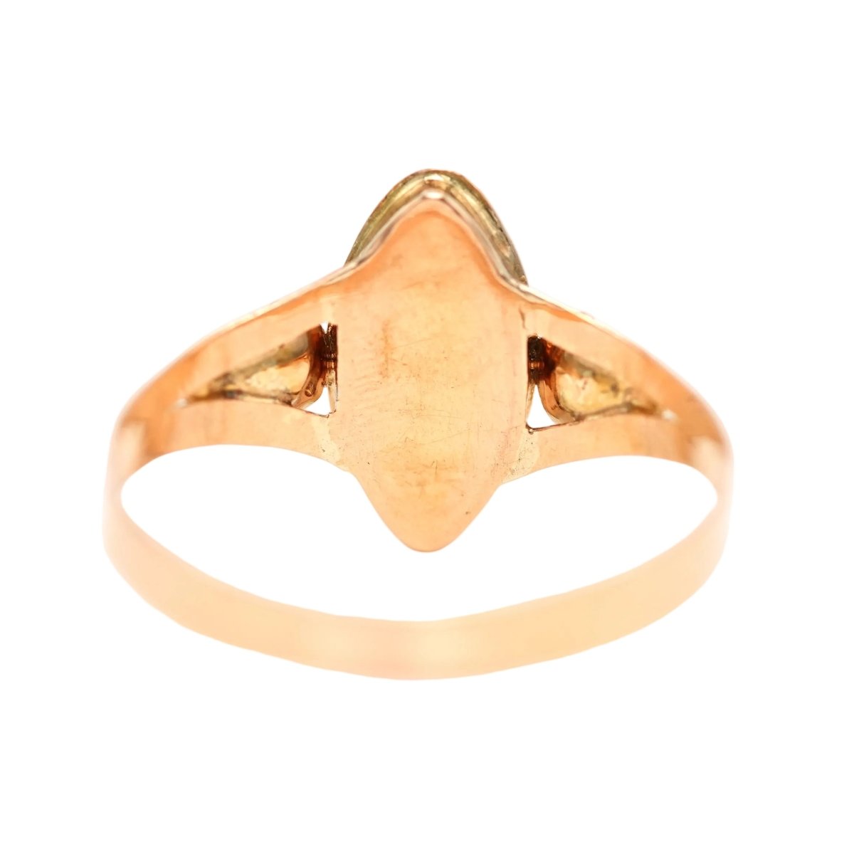 Bague Marquise en or jaune, perles et strass - Castafiore