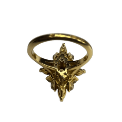 Bague Marquise en or jaune, rubis et diamants - Castafiore