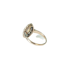 Bague Marquise en or rose, citrine et diamants - Castafiore