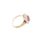 Bague marquise en or, rubis birman et diamants - Castafiore