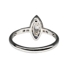 Bague Marquise en platine, diamants et saphirs - Castafiore