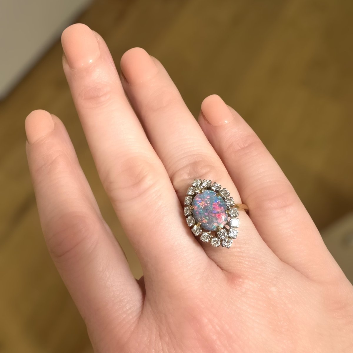 Bague marquise opale - Castafiore