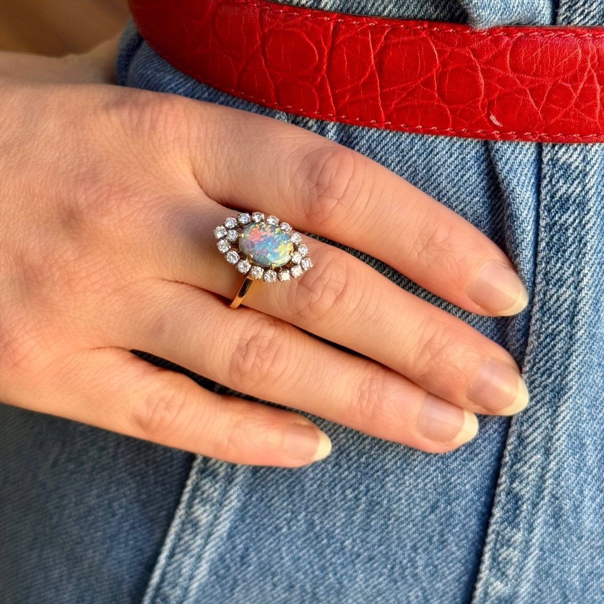 Bague marquise opale - Castafiore